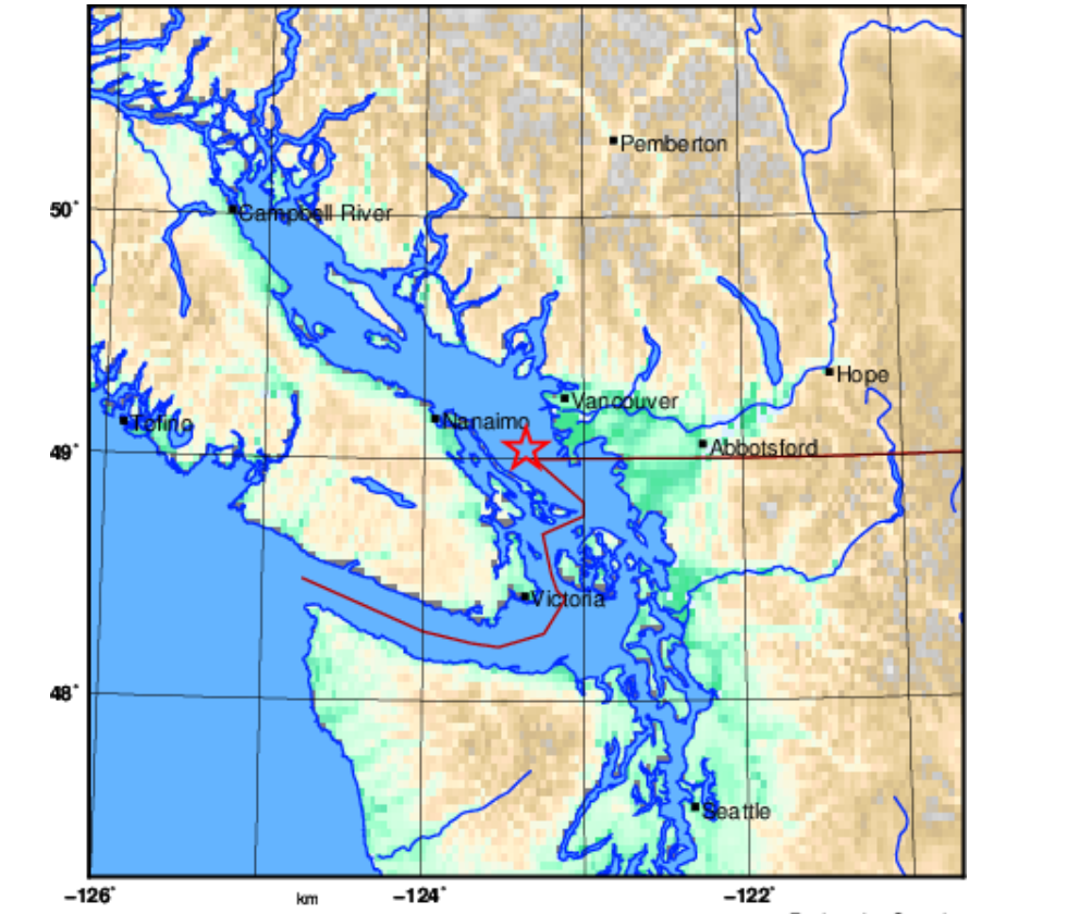 The Vancouver area was rocked by an earthquake again